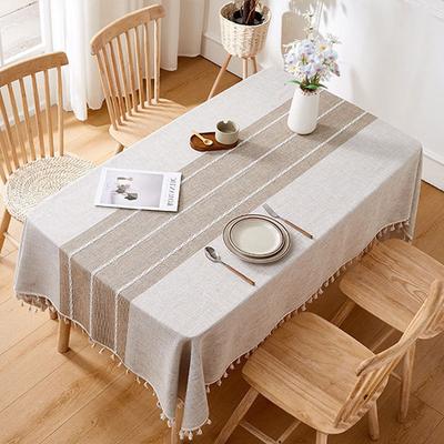 Linen-Like Rectangular Non-Slip Heat Resistant Table Cover Simple Home Kitchen Decor Durable Tablecloth