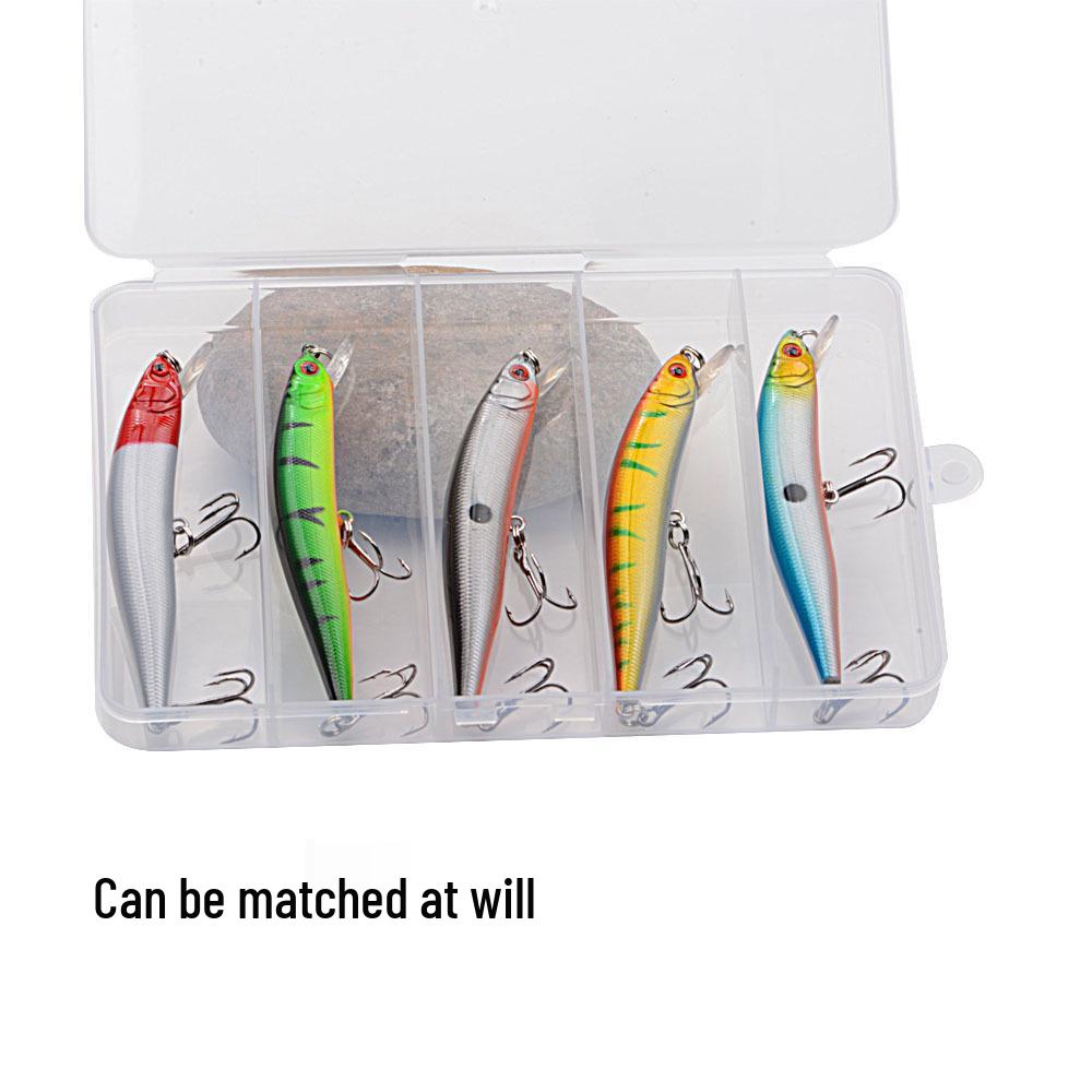 Colorful Rattling Minnow Lure: 10cm/8.3g Bass Simulation Bait with Ten Colors for Long Cast Fishing