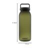 WEMUG Water Bottle, 620ml (Ultra-Lightweight, Silicone-Free, High-Sealing), Sports Bottle with Handle, Army Green