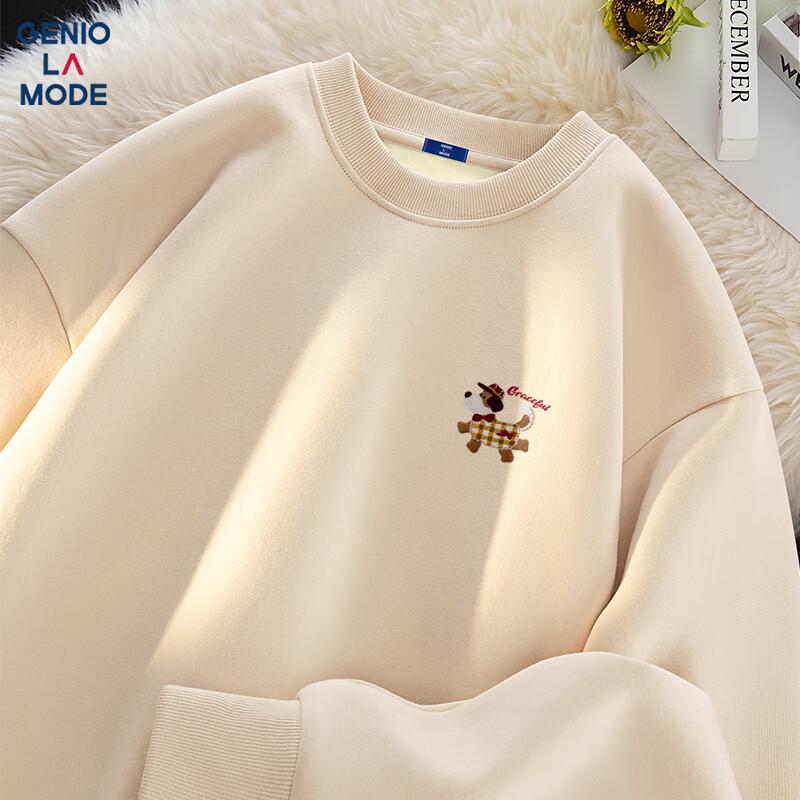 

GENIOLAMODE Men s Fleece-Lined Round Neck Sweatshirt 3XL