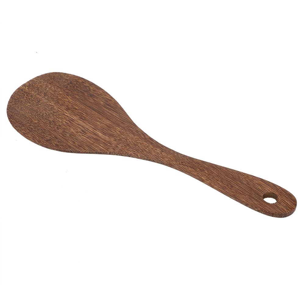 Kitchen Cooking Tool Shovel Wooden Spatula Fried Rice Turner Utensils (Round)