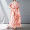 Short Sleeve Plus Size Cotton Vintage Floral New In Dresses for Women Casual Loose Long Summer