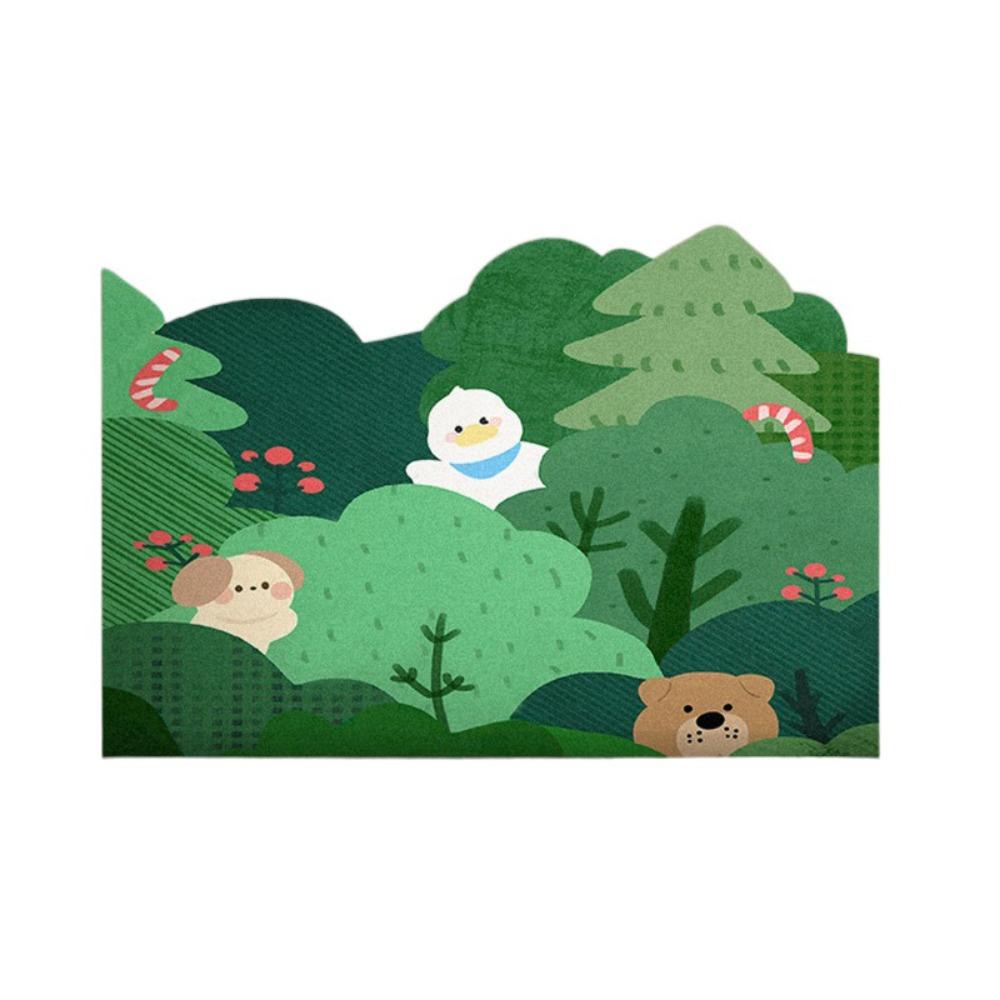 Cartoon Bathroom Foot Mat Water-Absorbing Floor Carpet Dirt-Resistant Foot Pad  Household