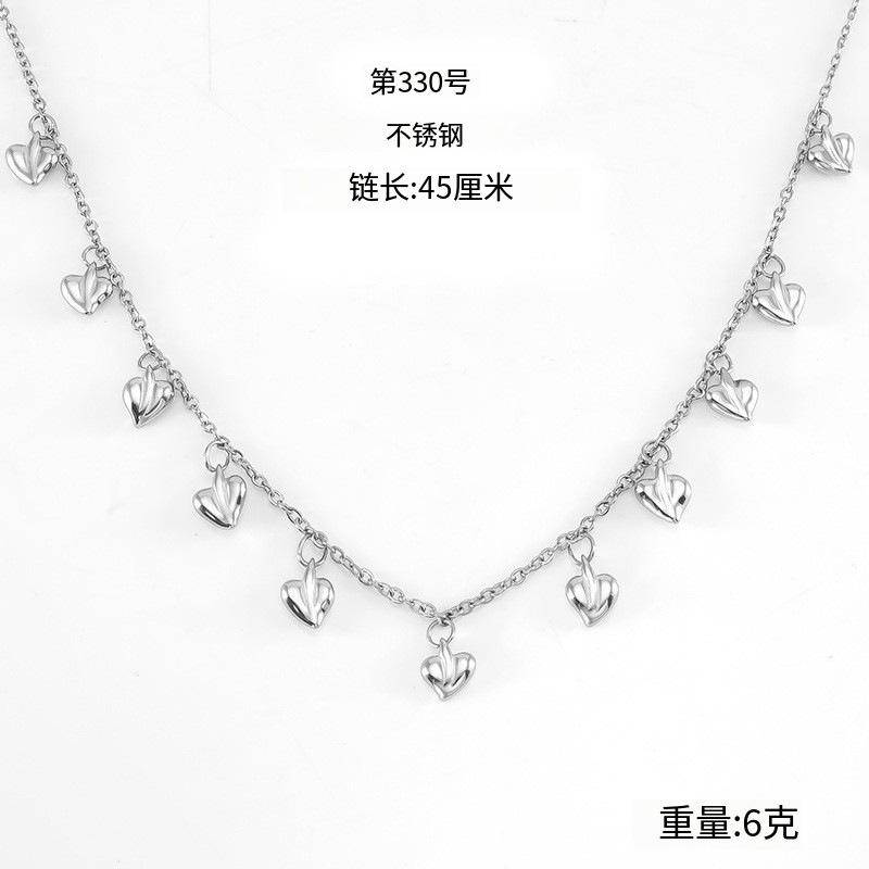 

Французская мода нержавеющая сталь любовь ожерелье легкое роскошь игривый милый дизайн нишевое ожерелье титан сталь ювелирные изделия женщины