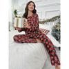 Autumn and Winter Christmas Pajamas Ladies Home Service Milk Silk Long-sleeved Trousers