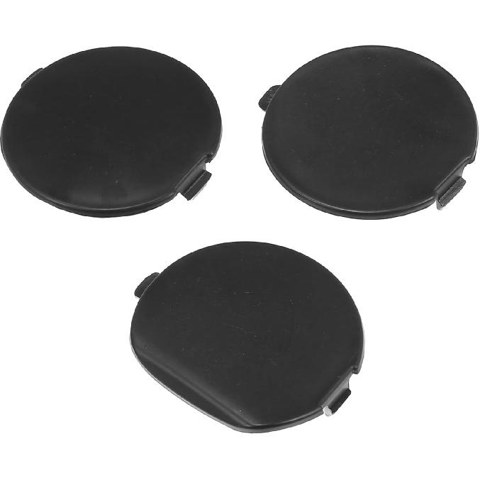 ACROPIX Bil Främre Bakre Stötfångare Dragkrok Dragögla Krok Skyddskåpa Passar för Mazda 3 2014-2018 - Förpackning med 3 Svart