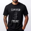 Certified Freak Frog Meme Men Clothes Luxury T-Shirt Cotton Comfort Designer Clothes Graphic Tee Shirt Alphabet