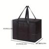 Large 41L Insulated Thermal Food Carrier Bag Portable Zipper Tinfoil Lined Bag for Home Catering Outdoor Picnic