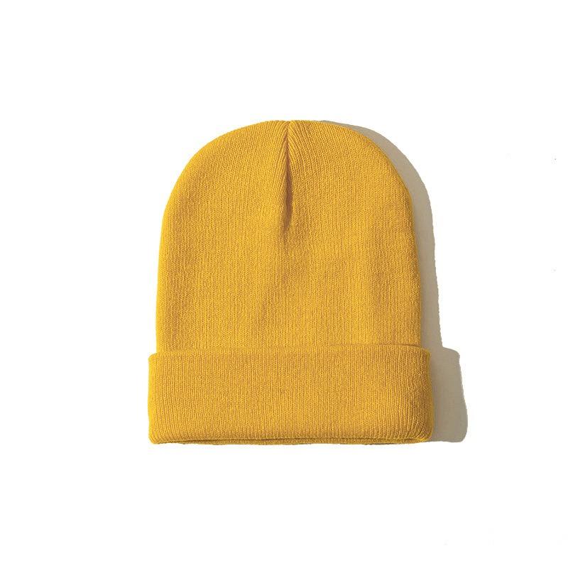 Gram Solid Color O Knitted Hat Autumn and Winter Cold Hat Warm Hat Women's Versatile Pullover Hat