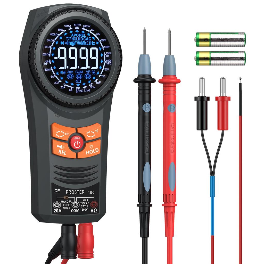 Proster Digital 6000 True NCV Continuity Manual Japanese Instruction Manual Included Multimeter, Counts, RMS, AC/DC Voltage, AC/DC Current,
