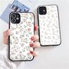 Wildflower Girls Bow Rabbit Cute Cartoon Phone Case for iPhone 15 16 Pro Max 14 Plus 12 13 11 Xs Pro Max 14 Pro Matte Black Edge
