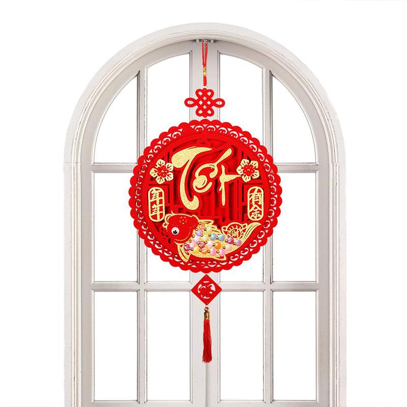 1PC Decorations Ceremony Tassel Hang Blessing Red Spring Festival New Year Traditional Festive Atmosphere Brightly Colored