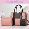 Pu Large Tote Bag For Women With Contrasting Color Blocking And Inner Pockets For Daily Use