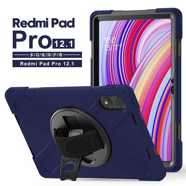 Shockproof 360 Rotation Stand Case Cover for Redmi Pad Pro 12.1 Inch Xiaomi Poco Pad 12.1 Inch with Strap Shoulder Strap