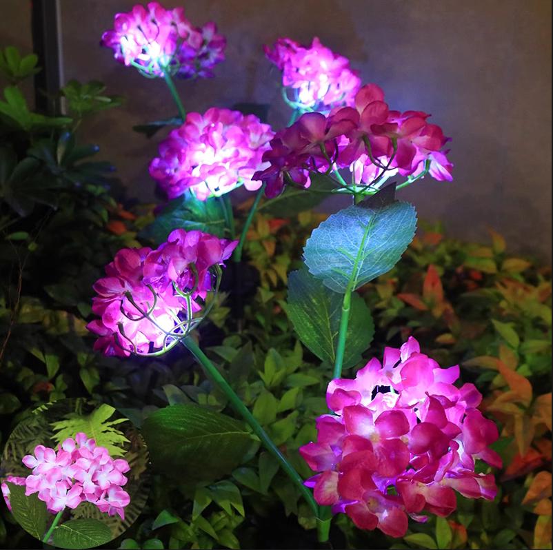 Outdoor Color-Changing LED Jellyfish Garden Lights with Solar Fiber Optics