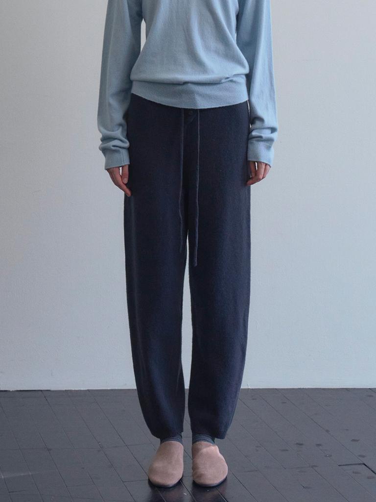 TINKNIT Knit Wool String Pants_Charcoal