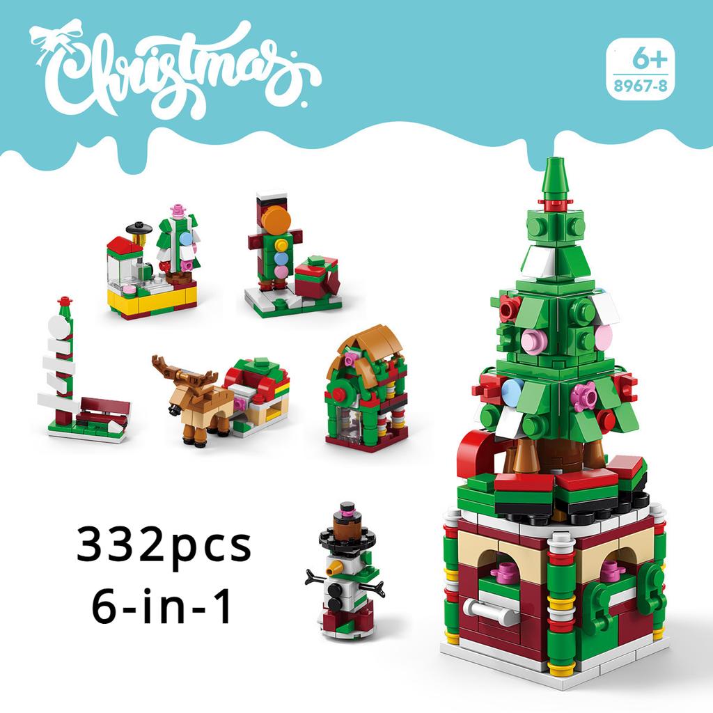 Christmas Street Scene Elk Puzzle Puzzle Children's Building Block Toys