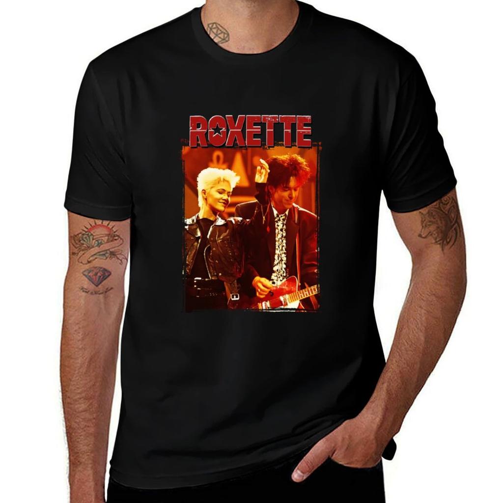 Roxette Tshirt Casual Basic Short Sleeve Tshirt