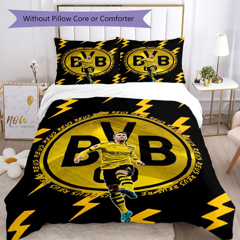 Borussia Dortmund Bedding Set Breathable Duvet Cover With Pillowcases Home Decoration Birthday Gift