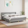 Exclusive House - Bed Slat Base with Mattress Light Grey 180x200cm Fabric