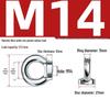 Marine Grade Zinc-Plated Hardened Carbon Steel Lifting Eye Bolt with Nut, Round Ring, Extended Thread, M6 M8 M20