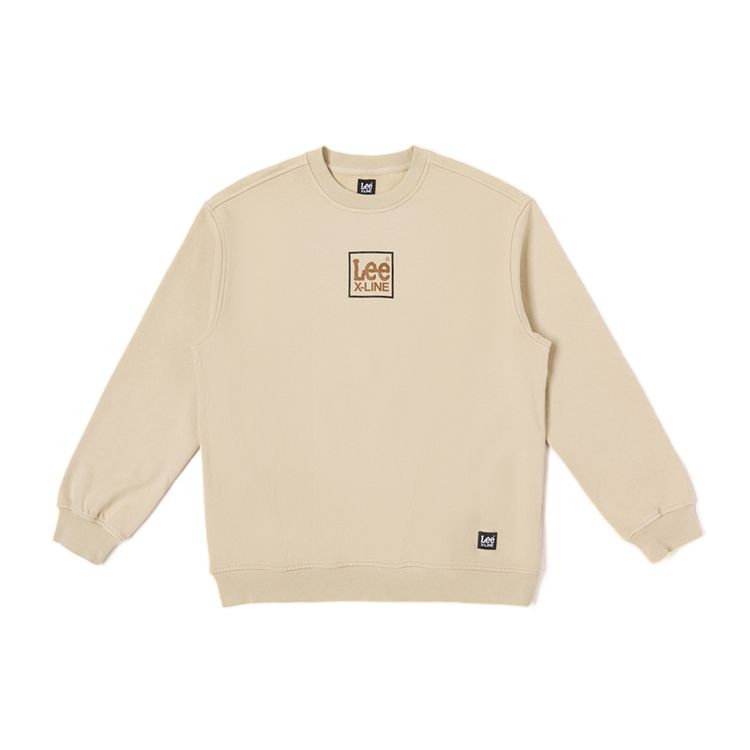 Xline Series FW23 Comfortable Round Neck Logo Print Long Sleeve Sweatshirt Men sweatshirt Beige LMT007094204177A03034