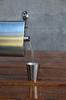 Elegant Silver Hip Flask with Four Gentelo Glasses