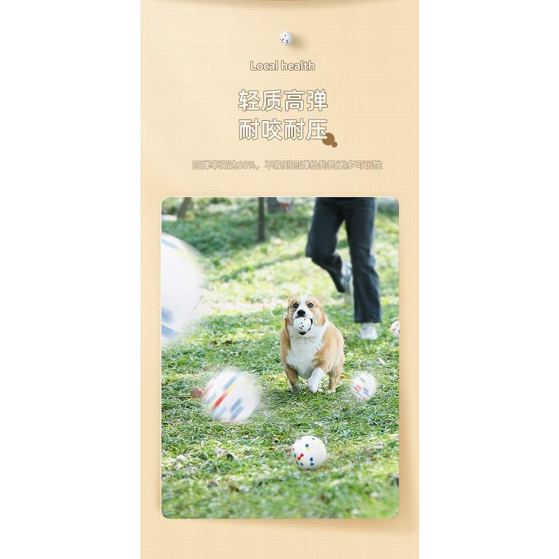Durable Bite Resistant Elastic Solid Ball Chew Toy For Pet Dogs