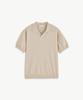 STCO Diems Linen Blend Open Collar Short Sleeve Knit_Beige (Classic Fit)_Dktxb11Csd