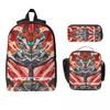 Mazingers Kids Backpack Lunch Box Pencil Boxes for Boys Girls Backpacks Lightweight Schoolbag Bookbag Set