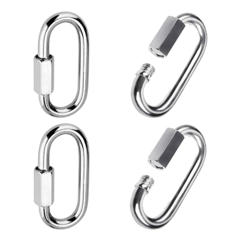 WJELAORY Carabiner, 304 Stainless Steel Ring Catch, Quick Link, Carabiner, Connecting Buckle, Hook, Keychain, Fixed Chain, Multifunctional Outdoor Hoo