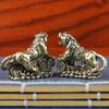XH Brass Tiger Desktop Decoration Living Room Tea Table Sculpture Metal Craft Home Decorations Chinese Zodiac Tiger Statue