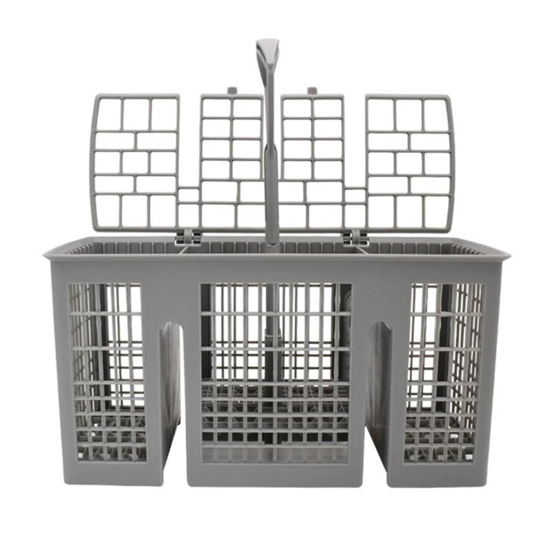 Dishwasher Utensil Holder Durable Household Storage Basket Universal Dishwasher Cutlery Basket Replacement with Removable Handle