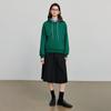 Women's Loose Fit Embroidered Hooded Sweatshirt