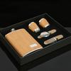 Stainless Steel Mens Hip Flask Set Portable Outdoor Metal Liquor Bottle with Funnel and Glass Wholesale