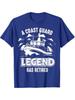 A Coast Guard Legend Has Retired | Cool Volunteer Gift Design-100% Cotton O-neck Short Sleeve Casual Printed Men's T-shirt.