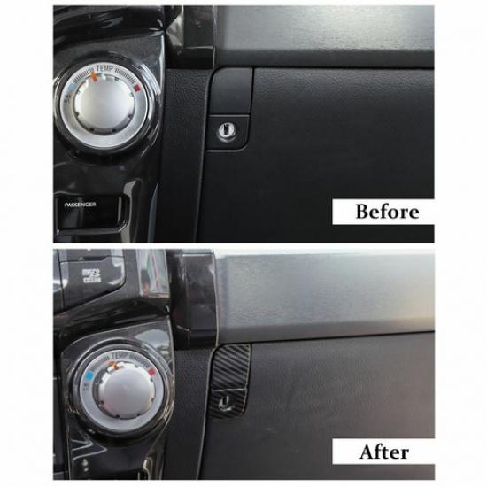 Carbon Fiber Passenger Co-Pilot Storage Box Switch Cover Trims For 4runner 14-24