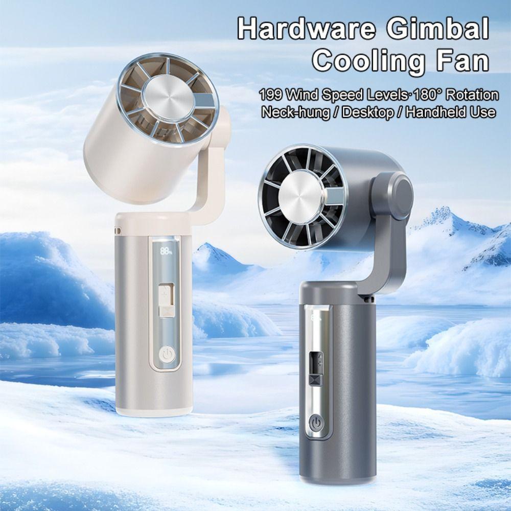 Quiet Operation Portable Cooling Fan USB Rechargeable Fan for 5W/3000mAh Handheld Use