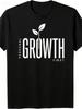 1pc Men'S Graphic T-Shirt Personal Growth First Motivational Print Short Sleeve Crew Neck