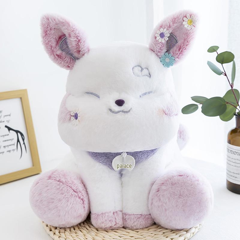 

Плюшевая игрушка Длинношерстный кролик - Мягкая и милая кукла-подушка для подарков на Циси, День святого Валентина или День рождения 30 cm розовый/фиолетовый