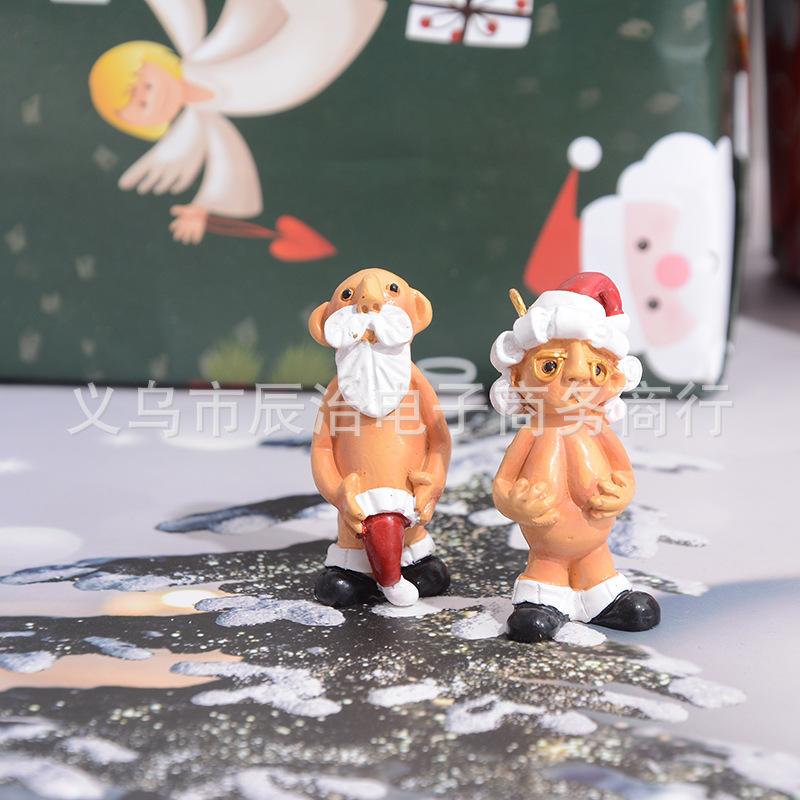 Naked Santa Naughty Christmas Tree Pendant New Resin Naughty Santa Christmas Tree Pendant