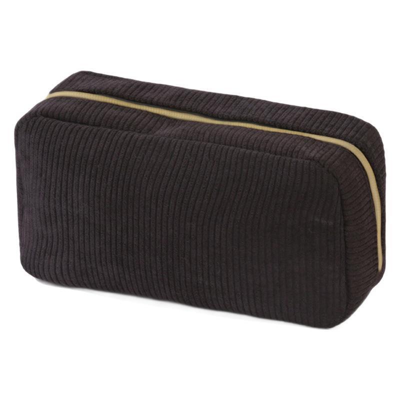 Womens Corduroy Handbag Large Capacity Cosmetic Bag Travel Organizer Daily Use