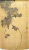 Ito Jakuchu Grape Painting Japanese Curtain 85cm X 150cm Polyester Lace Tapestry Room Divider Wall Decor Made In Japan 91263
