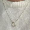 Melliv Silver Melting Open Round Necklace_mvn40
