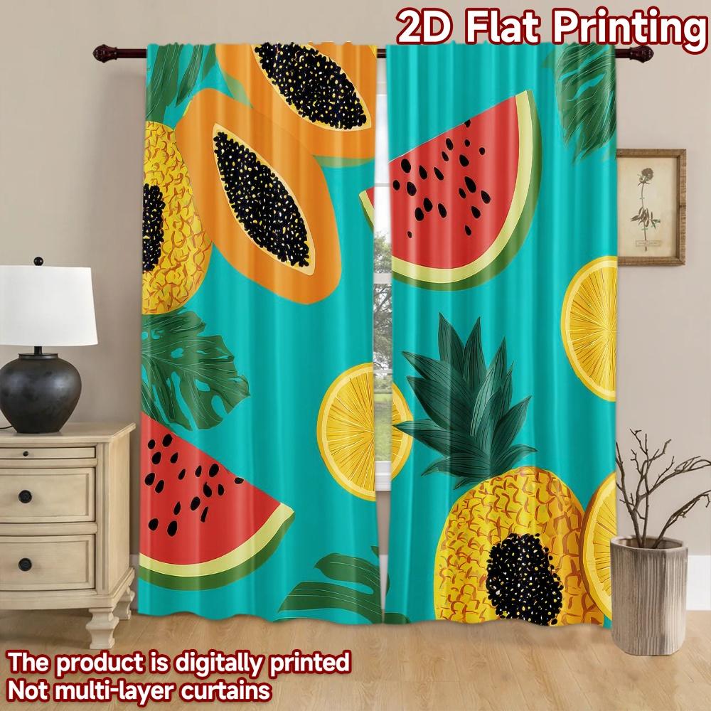 2D flat Photography Backdrop Background cloth Colorful Tropical Fruits 100% Polyester Party Decorations Use for Suitable for