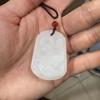 White Jade Zodiac Pendant: Eight Great Protectors Life Buddha