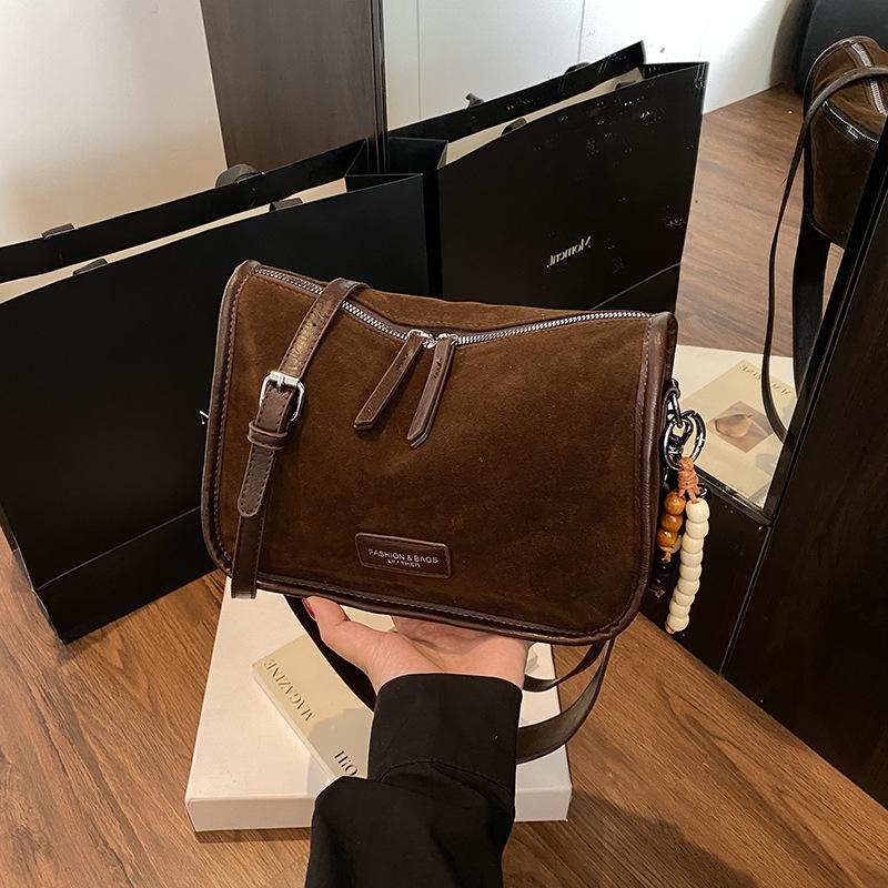 Popular Suede Underarm Bag Women's New Autumn and Winter Versatile Retro Commuter Shoulder Messenger Bag