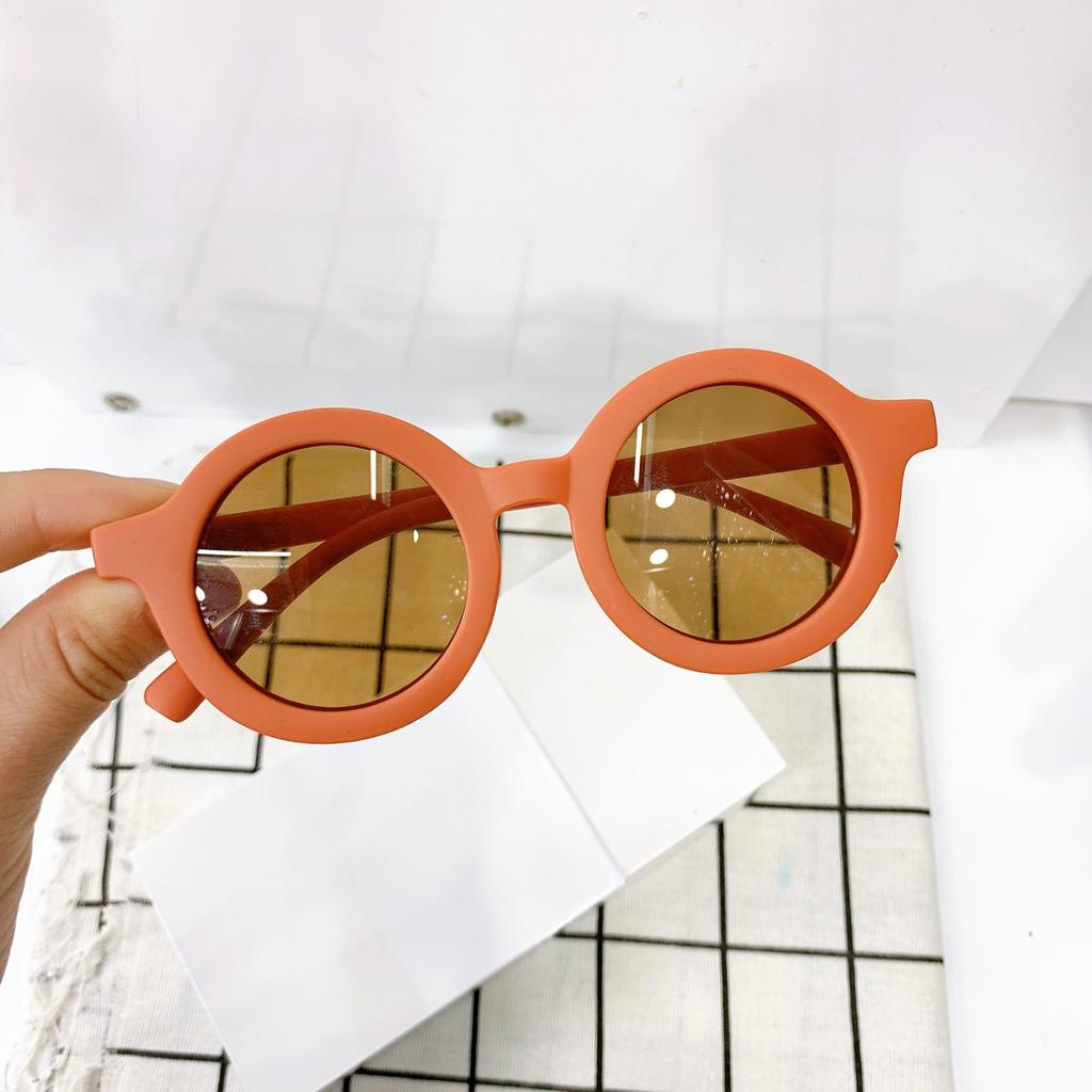 Sunglasses Retro Resin And PC Materials UV  Thick Frame Round For Kids