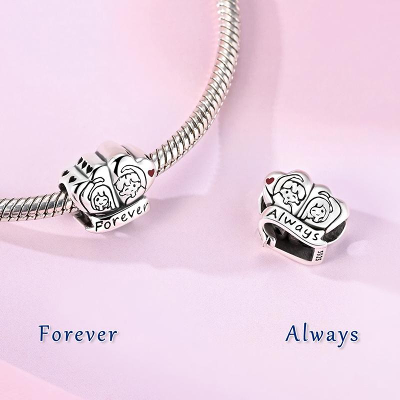 New In Valentine'S Day Series Copper Heart Love Pendant Charms Jewelry Fit Originalbracelet For Women Diy Gift
