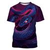 T-shirt Divertente Estiva a Maniche Corte con Stampa 3D di Animali alla Moda di Strada Personalità Casual Versatile Hip-hop da Uomo Donna Bambino